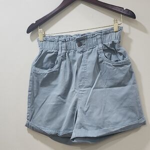 H&M High Waist Blue Summer Shorts